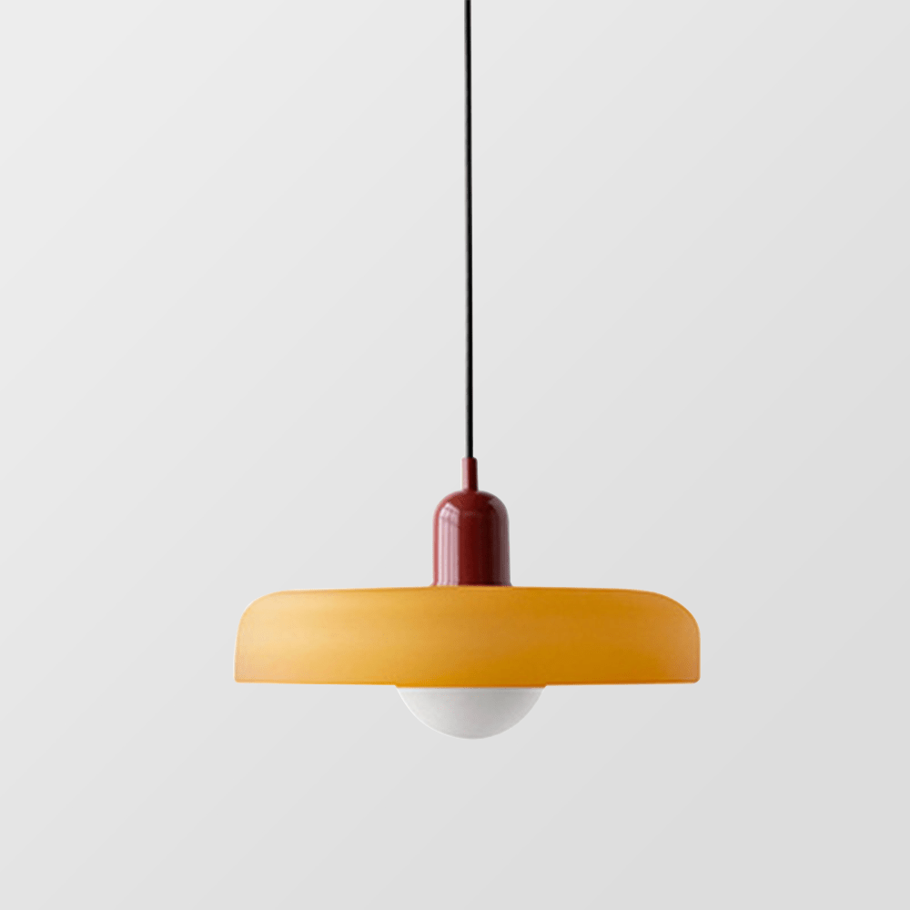 Kleurrijke hanglamp van glas-in-lood met modern design
