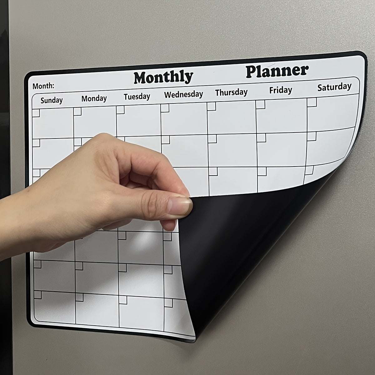 Magnetic Dry Erase Whiteboard Calendar - Monthly Planner for Fridge