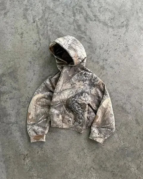 Casual oversized trainingspak voor heren met camouflagepatroon