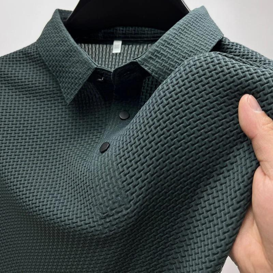 Heren Zijde Polo Anti-Kreuk voor Warm Weer